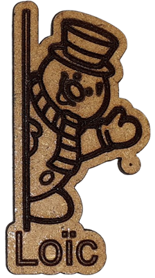 Magnet - Bonhomme de neige personnalisable